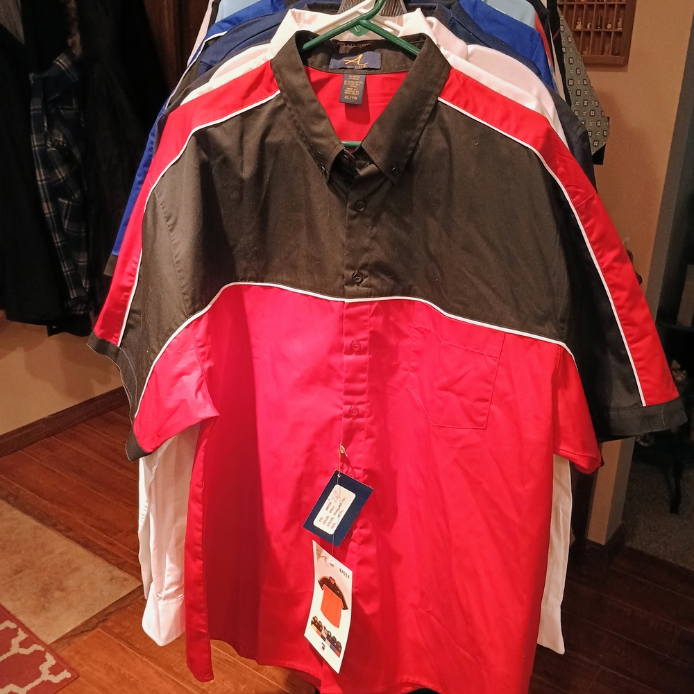 Red and Black Casual Button Down Shirt Bin 18